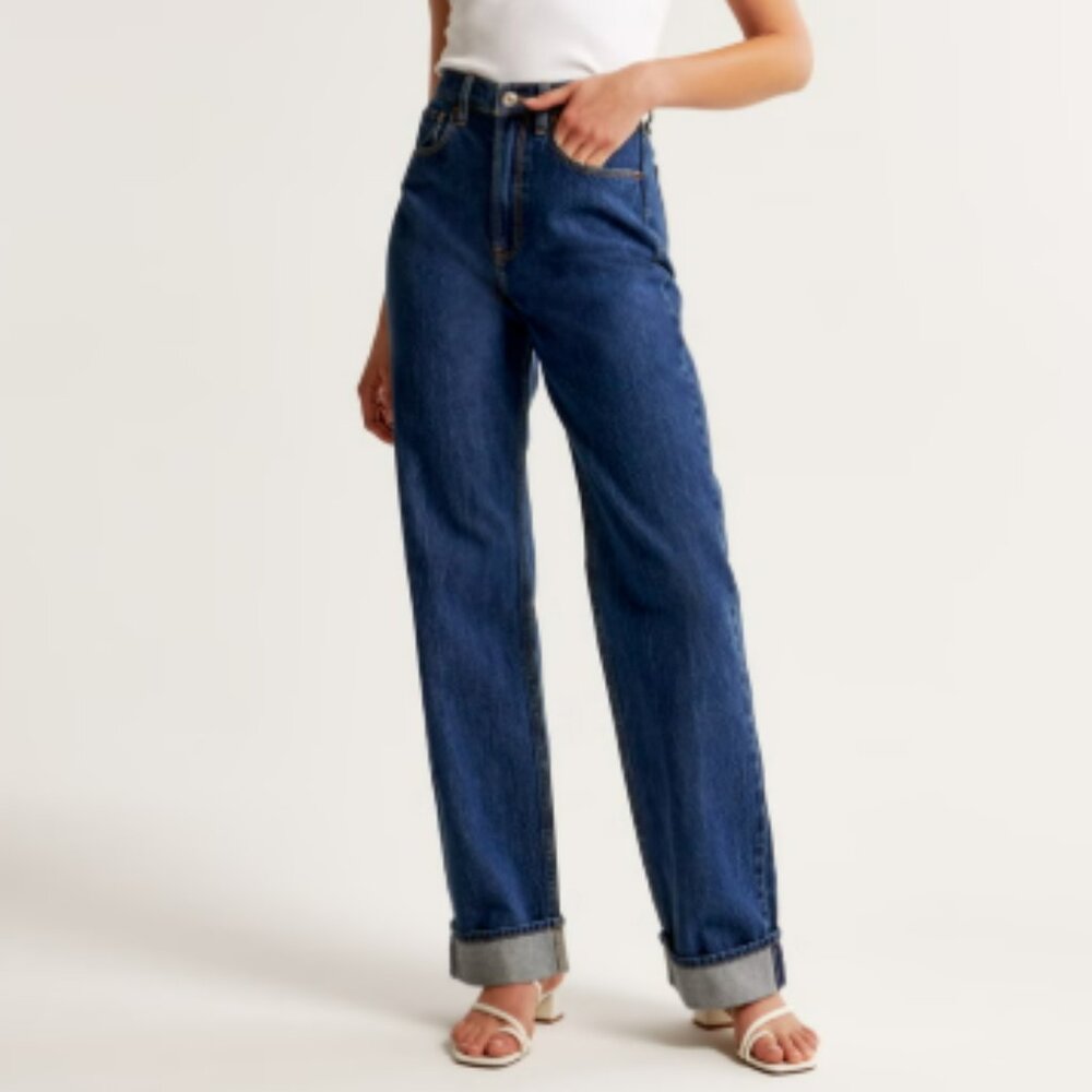Abercrombie High Rise Loose Jean